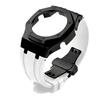 Elegante Edelstahlhülle & Glattes Silikonarmband Rostfreies Stahlgehäuse Einfache Installation für Casioak GA2110 GA2100 Geräte
