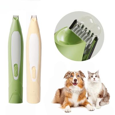 Wiederaufladbarer Tierhaarschneider Hunde-Fußrasierer mit LED-Licht Elektrische Tierhaarschneidemaschine Geräuschlose Tierpflege-Werkzeuge Hunde-Zubehö