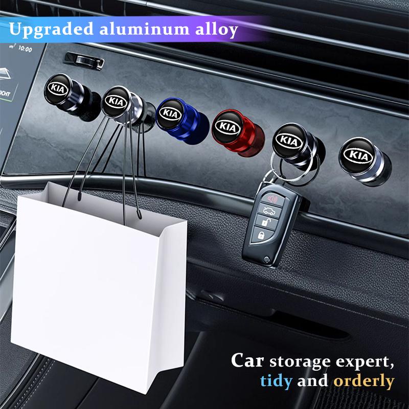 For KIA Car Hooks Small Hanger Self Adhesive Sticky Storage Auto Accessories Spectra Sedona Cadenza Proceed Sephia Stonic Carens