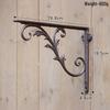 Retro Triangle Cast Iron Roman Column Wall Shelf Bracket