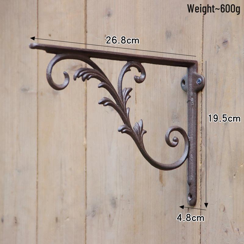 Retro Triangle Cast Iron Roman Column Wall Shelf Bracket