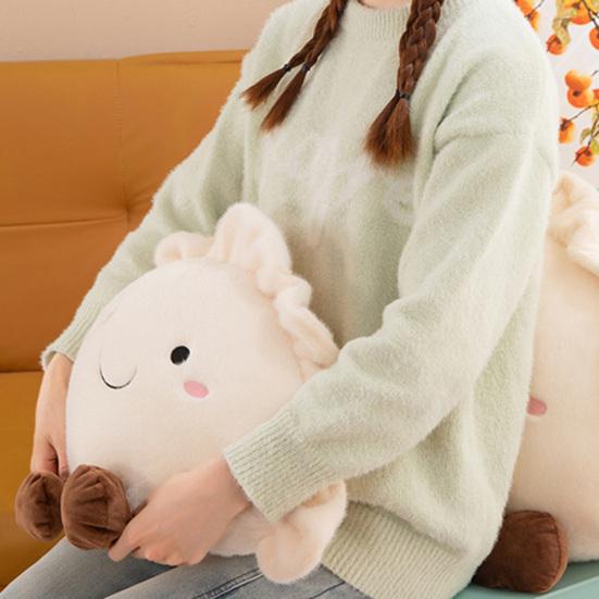 Dumpling Plush Pillow Soft Stuffed Food Toy for Sofa Bed Car Cute Cushion Cozy Backrest for Living Room Bedroom