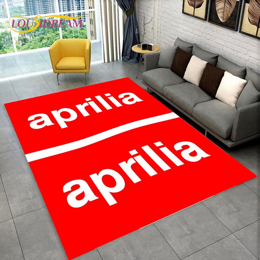 Tappeto con logo HD Aprilia Racing per moto per casa, soggiorno, camera da letto, divano, zerbino decorativo, tappeto per bambini antiscivolo per pavimento 3D