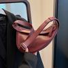 Unique retro shoulder bag for women PU leather crossbody bag saddle design line bag banana bag fashion
