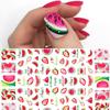 1pcs Summer Sticker Nail Art Decorations Leaves Flower 3D Adhesive Stickers Woman Face Fruit Foil Manicure Wrap