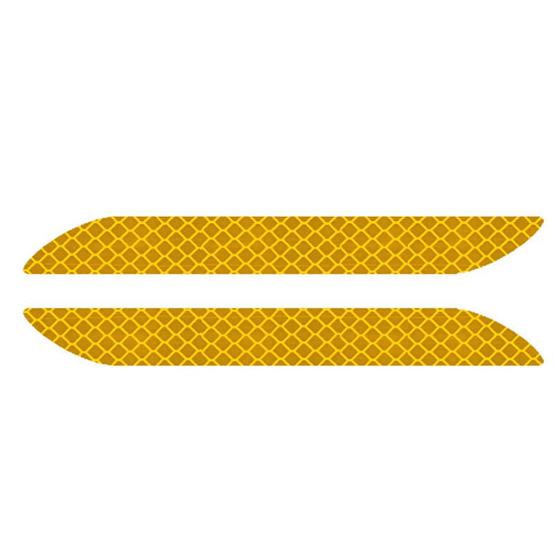 

2 шт. универсальная автомобильная светоотражающая наклейка, предупреждающая безопасная паста, водостойкая задняя панель автомобиля, декоративная наклейка для безопасности золотой