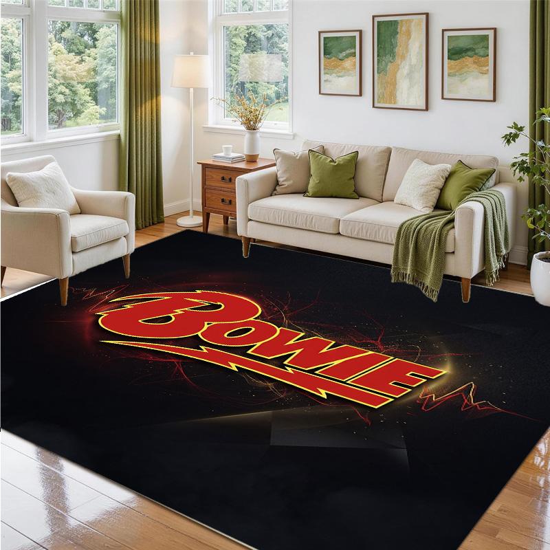 David Bowie Design Kristall-Samt Teppich Weiche Dekorative Matte für Schlafzimmer Eingang