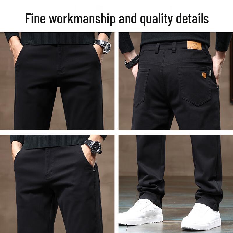 JEEP Men's Premium Smart Casual Straight-Leg Pants