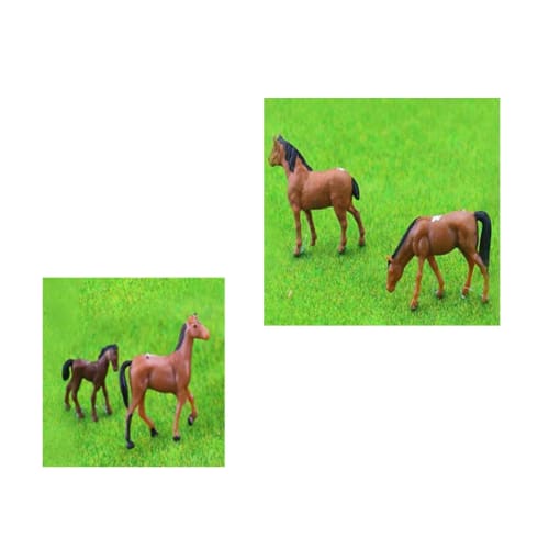 1/150 Scale Model Horses for Diorama Collection, Railway Model Figures, Miniature Models, Human Animals, Dolls, Set of 6