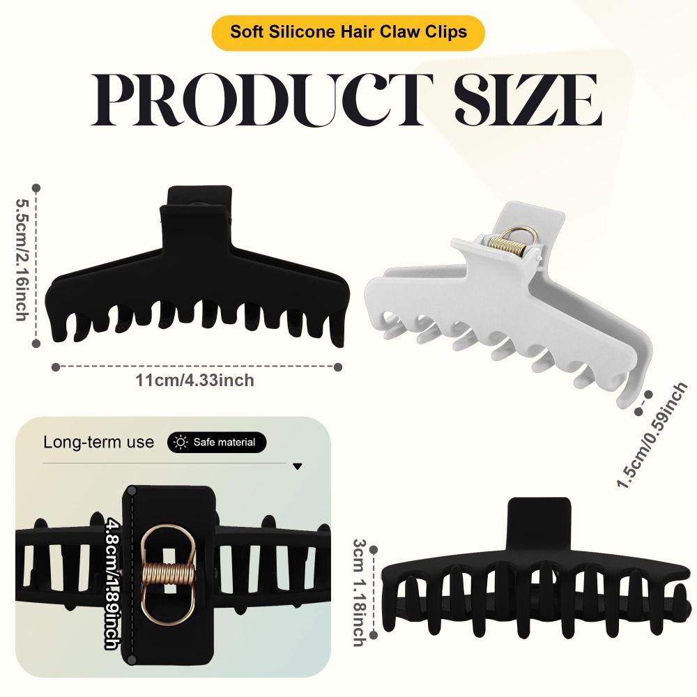 Elastic Plastic Woman Claw Clips Soft Silicone Shark Clip Fashion Hair Claw Headwear Daily Use