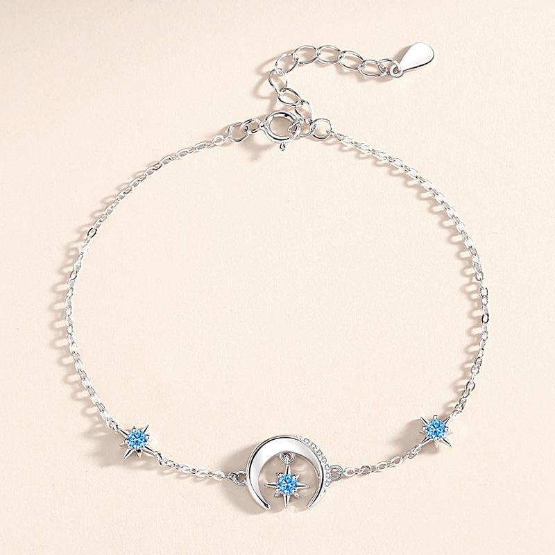 Tancise 925 Sterling Silver Zircon Bracelet Jewelry Geometric Bead Chain Link Bracelets Fashion Fine Wedding Gift for Girlfriend Women