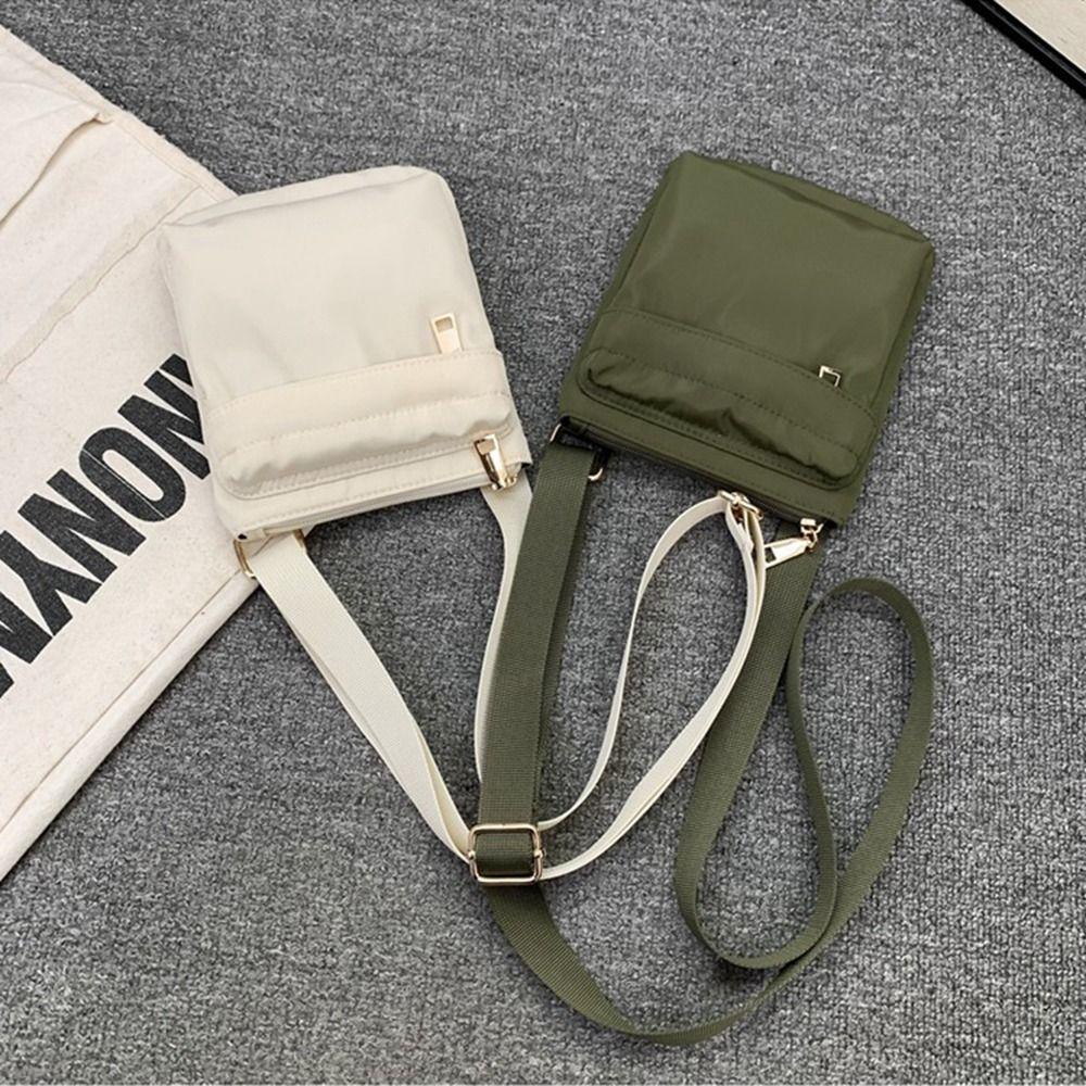 

Handheld Nylon Shoulder Bag Multifunctional Men Square Bag Crossbody Phone Pouch Daily Matching чорний