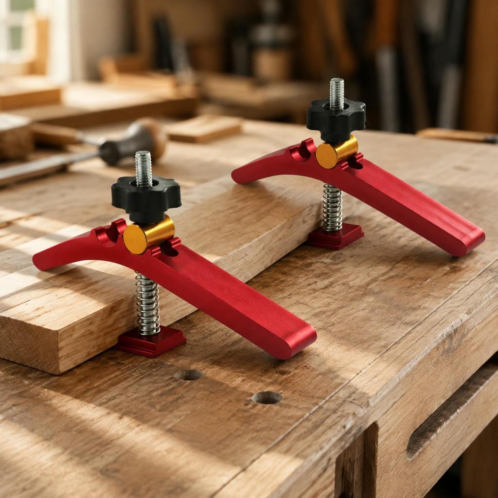 2 Pieces Guide Rail Carpentry Clamp Versatile Aluminum Alloy Pressure