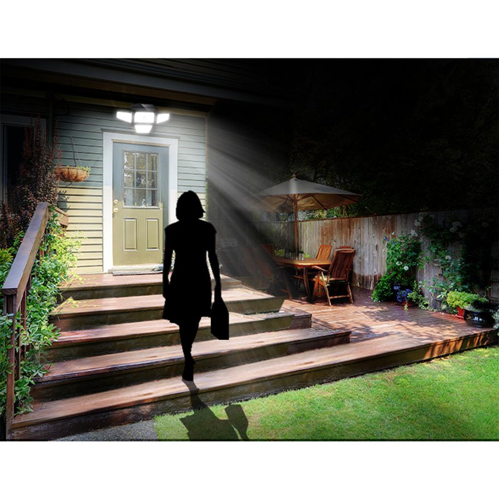 270LED Solar Powered LED Wall Light PIR Motion Sensor Lights Outdoor Waterproof Garden Lamp Night Light 3 Light Modes for Garden Patio Yard Fence
