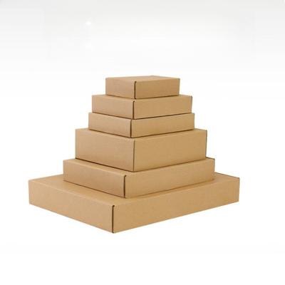 Multi-size 10pcs Rectangular Airplane Box Thick Anti Drop Folding Case Brown Kraft Paper Guest Wedding Gift Handmade Soap Candy Packaging Boxes