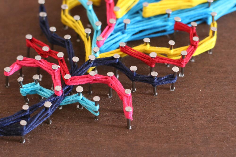 Set of String Art Outline Art Handmade