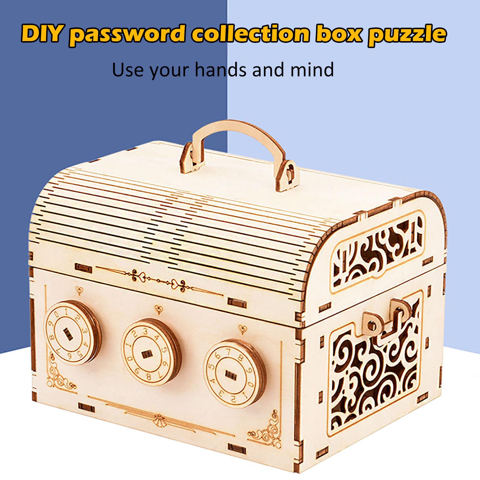 DIY креативная 3D деревянная игра-головоломка в сборе с паролем — фото 9