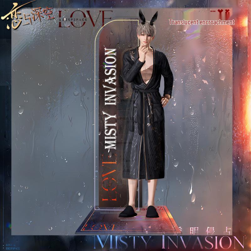 Double-Sided Flashing Badge: Love & Deepspace Acrylic Standee with Qin Che, Shen Xinghui, Li Shen & Qi Yu Charms