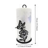 Creative 2D Flat Butterfly Napkin Holder Wooden Base Free Standing Vertical Napkins Rack Decorative Tissue Stand Parties
