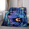 1Pc Starry Night Lantern Flannel Blanket, Soft And Comfortable, Casual Warm, Camping Travel, Christmas, Halloween Xmas Gift S1597