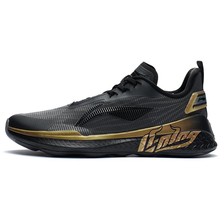 New LiNing Low Top Training Shoes Women's Black Gold AFVR004-1
