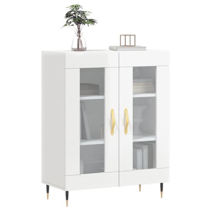 VidaXL Buffet Blanc brillant 69,5x34x90 cm Bois d'ingénierie 827766