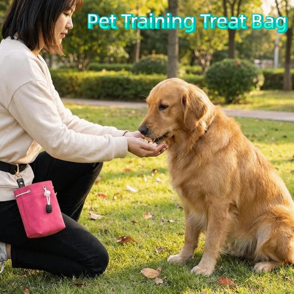 Leak-proof Pet Training Treat Bag Waterproof PU Pet Food Storage Bag Dog Treat Pouch Dog Training