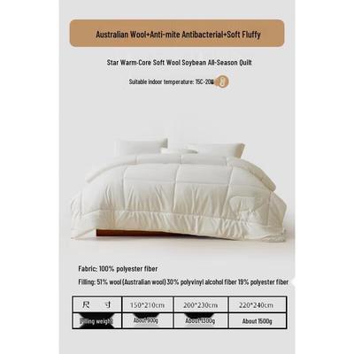 Mercury Home Textiles Wool & Soybean Blend All-Season Quilt