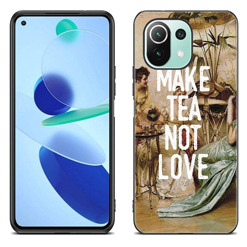 Renaissance Art Painting Case For Xiaomi Mi 11 Lite NE 11i 10T 11T Pro A2 A3 Lite POCO F3 M3 M4 C31 X3 Pro NFC GT Black Cover