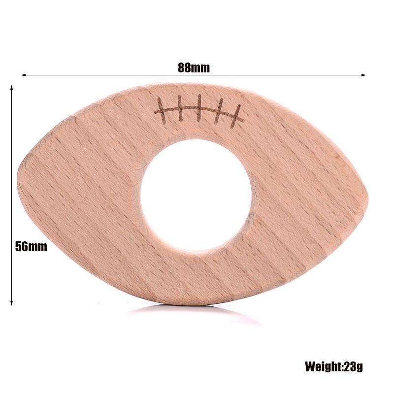 1Pcs Baby Teether Wooden Food Grade Cartoon Animals Natural Beech Wood Teething for Baby Rodent Teether Necklace Nursing Toy