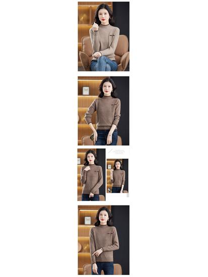 Stylish Loose High Neck Knitted Sweater - Thick, Warm Base Layer for Autumn/Winter
