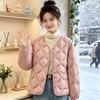 New autumn and winter short cotton-padded clothes women's V-neck light and warm cotton-padded clothes jacket slim and thin liner cotton-padded jack