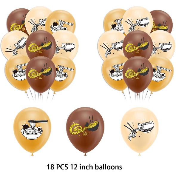 Ramen Party Decorations Japanese Noodles Birthday Decorations Includes Ramen Happy Birthday Banner Cupcake Toppers Cake Topper Spirals Balloons for