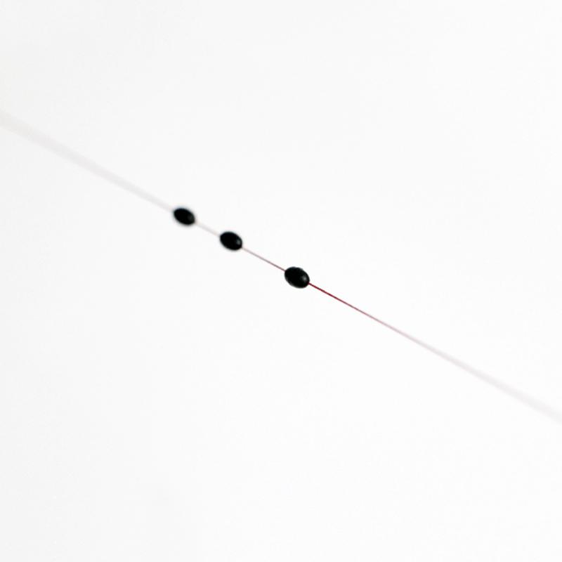 120 Pieces 20 Pack Space Bean Rubber Sea Carp Fishing Black Rubber Oval