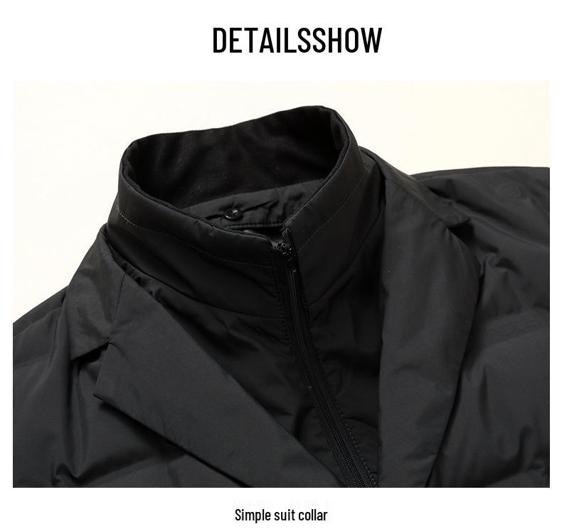 Men's Autumn & Winter Casual Down Suit: Trendy, Versatile, Warm Business Outerwear