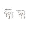 10Pcs Kawaii Bowknot Metal Gold Silver Nail Charms 3D Alloy Bow Tie Jewelry Nail  Decoration Manicure Accessories