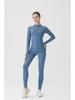 Lulu Original Yoga Anzug: Schnelltrocknendes Set mit Stehkragenjacke & Elastischer Neun-Punkt-Hose, Goldener Reißverschluss.