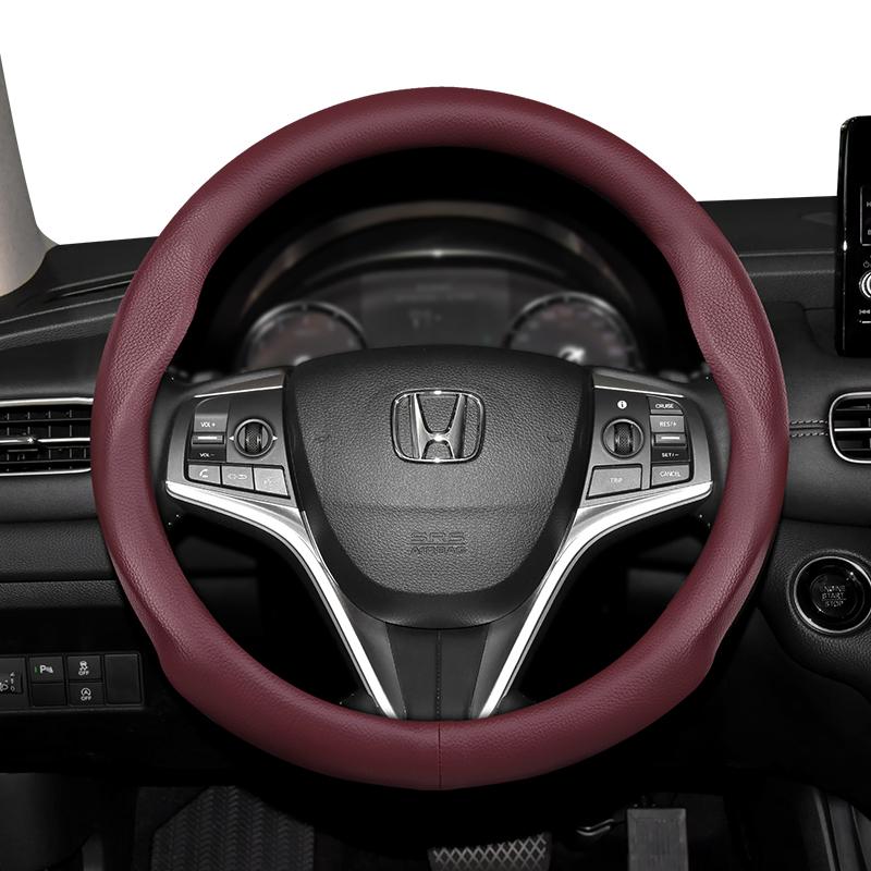 For Honda 37-38.5cm Round Steering Wheel Cover Ultra-Thin Micro Fiber Leather Accord HRV CRV Elysion Inspire ZRV Odyssey TSX CRZ