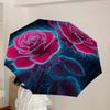 1pc Neon Roses Abstract Artwork Umbrella with Plastic Handle,Suitable for All Seasons Home Travel Outdoor UmbrellaDD931
