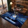 Canterbury-Bankstown Bulldogs Personalisierter Kristall-Samt-Teppich, Benutzerdefinierter Namens-Text Weicher Anti-Rutsch-Teppich für Wohnzimmer Schlafzimmer