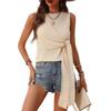 New Summer Style Loose Slim Irregular Sleeveless Shirt Feminine and Versatile Top