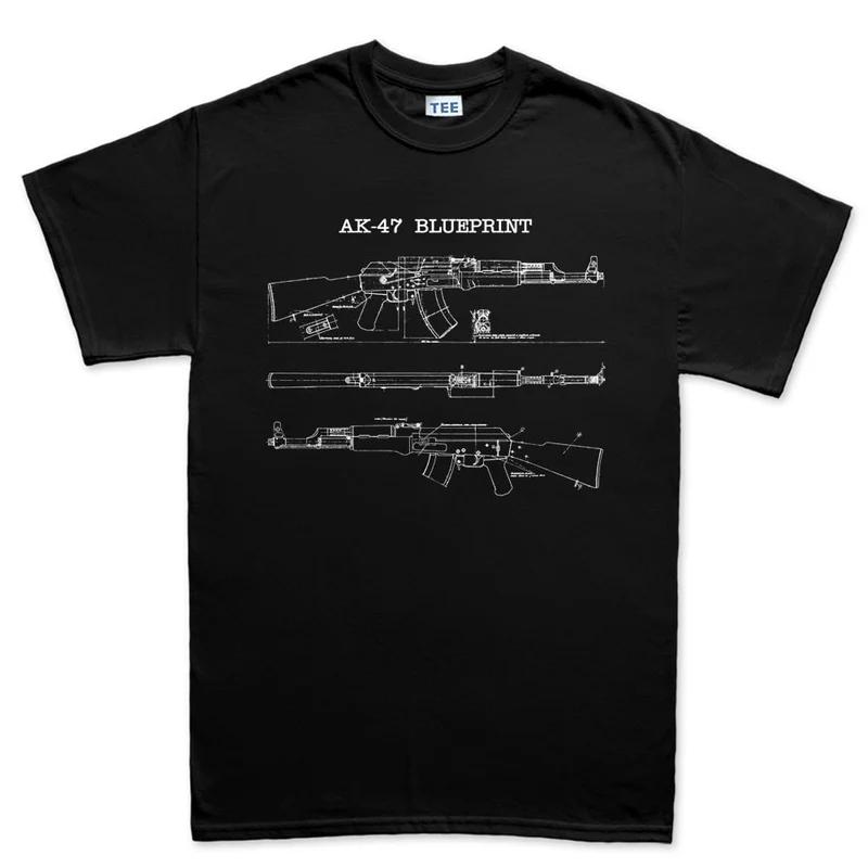 Blueprint AK Unisex Cotton TShirt Casual Athletic Fit Black Print Style S