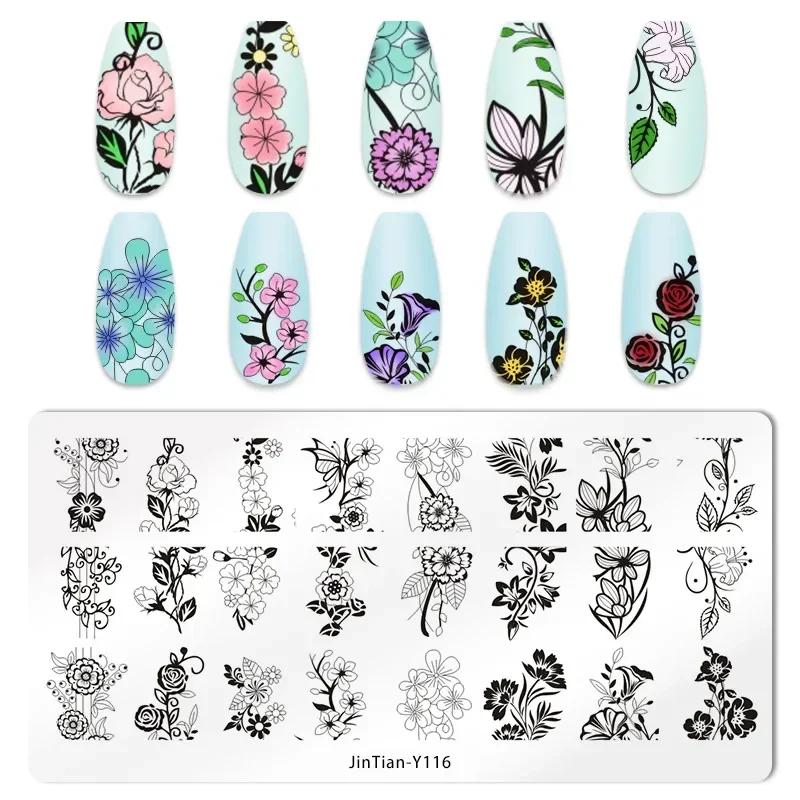 Nagelstempelplatten mit Schlangen- und Leoparden-Motiv, englische Buchstaben, Liebe, Herz, Blätter, Blumen, Design, Druckplatten, Nagelkunst, Schablone, Stempelwerkzeug