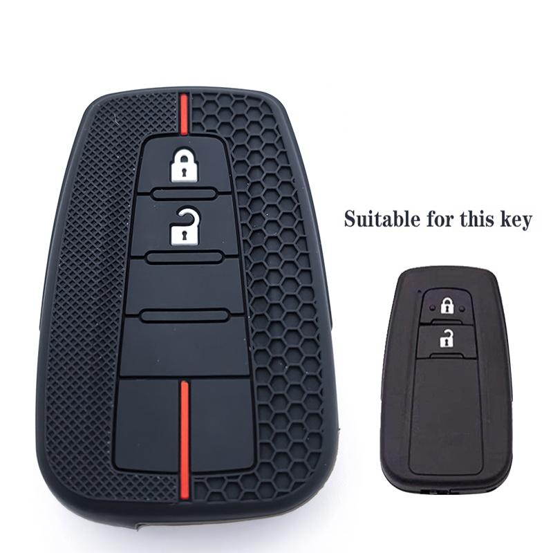 

Silicone Car Remote Key Case Cover Shell Accessories For Toyota Chr Camry Corolla Rav4 Highlander C-Hr Prius Land Cruiser Prado