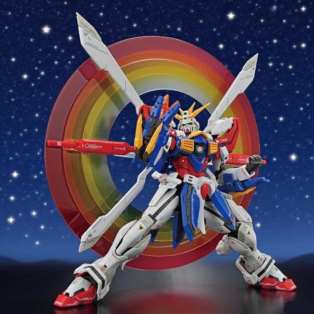 Rg 1/144 God Gumdam Gf13-017Njii Assembly Model Kit Action Figure Plastic Model Exquisite Desktop Decorations Boy Surprise Gift
