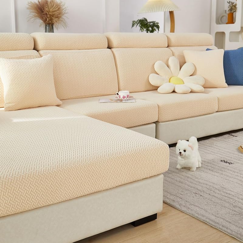 Sectional Couch Covers Couch Cushion Covers for Sectional Sofa L Shape Sofa Covers Washable Universal Stretch Sofa Slipcovers Soft,Anti
