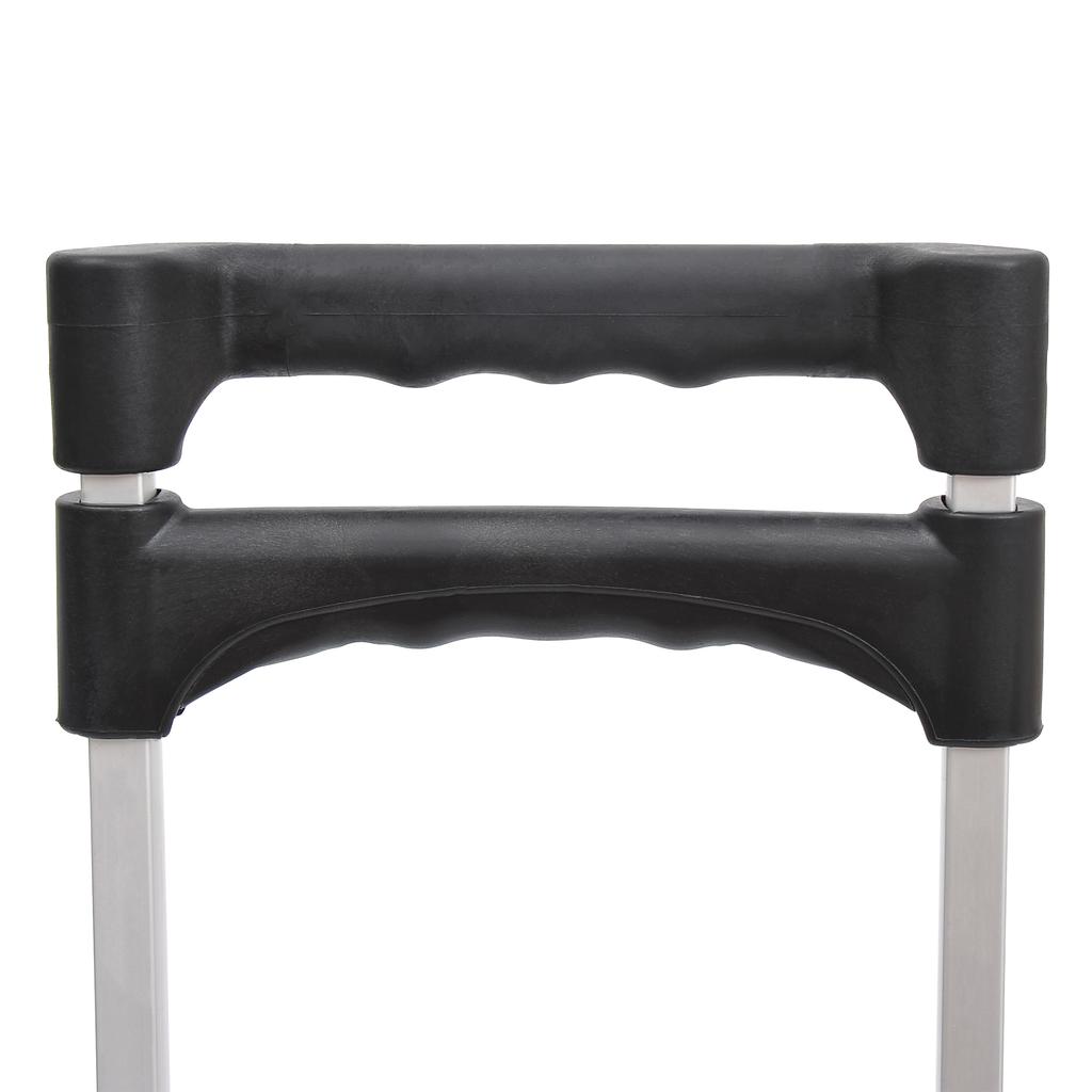 Hand Truck, Folding Aluminum, 2 Wheels, 70 kg Load, Extendable Handle, 41 x 38.5 x 100 cm, Silver