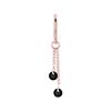 Charm Chain With Black Zircons - Rose Gold - D-071 25 Mm