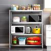 BeiYing Adjustable 4-Tier Stainless Steel Kitchen Storage Shelf