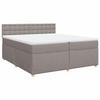 VidaXL Bed Slat Base with Mattress Taupe 200x200 Cm Fabric 3289105